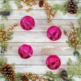 thumbnail image 3 of National Tree Company Christmas Ornaments, Pink, Swirling Glitter, Shatterproof, Set of 4, 3 of 5