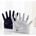 thumbnail image 3 of Rings Hand Holder, Hand Jewelry Holder, Wooden Hand Form Jewelry Display Jewelry Holder, All Round Display,Fade Resistant Exquisite Hand Jewelry Display Stand,for Bracelets Watches, Rings(White), 3 of 9