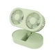 thumbnail image 1 of Ventilador de escritorio de 2 cabezales para estudiantes y oficina, plegable, con motor dual, miniventilador USB portátil verde con aspas duales, 1 of 8