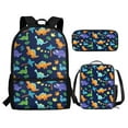 thumbnail image 2 of KUIFORTI Dinosaur Print Ice Packs Small Lunch Bag School Backpack Large Capacity Tote Bag Satchel Food Container Accessories, 2 of 7