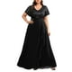 thumbnail image 1 of Vestidos formales de talla grande de Pinup Fashion, vestidos negros para bodas, invitados, noches, lentejuelas, elegante, gala, baile de graduación, vestido largo con mangas para mujer 2025, 1 of 7