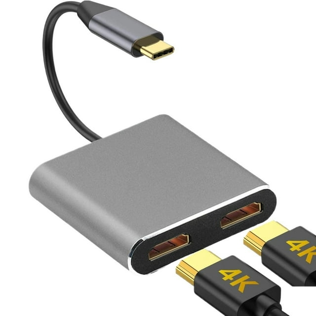 USB C Hub Docking Station TYPE-C to 4K USB3.0 PD Fast Charging Dual Screen Extend Display Converter