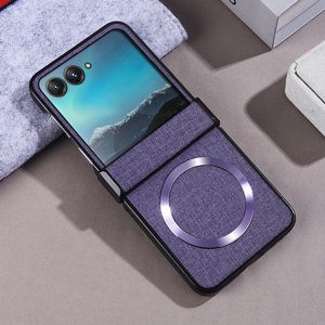 Feishell pour Motorola Razr 2025 Cas, compatible avec MagSafe Protection antichoc Protection des charnières Magnetic anti-rayure étui pour Motorola Razr 2025, violet