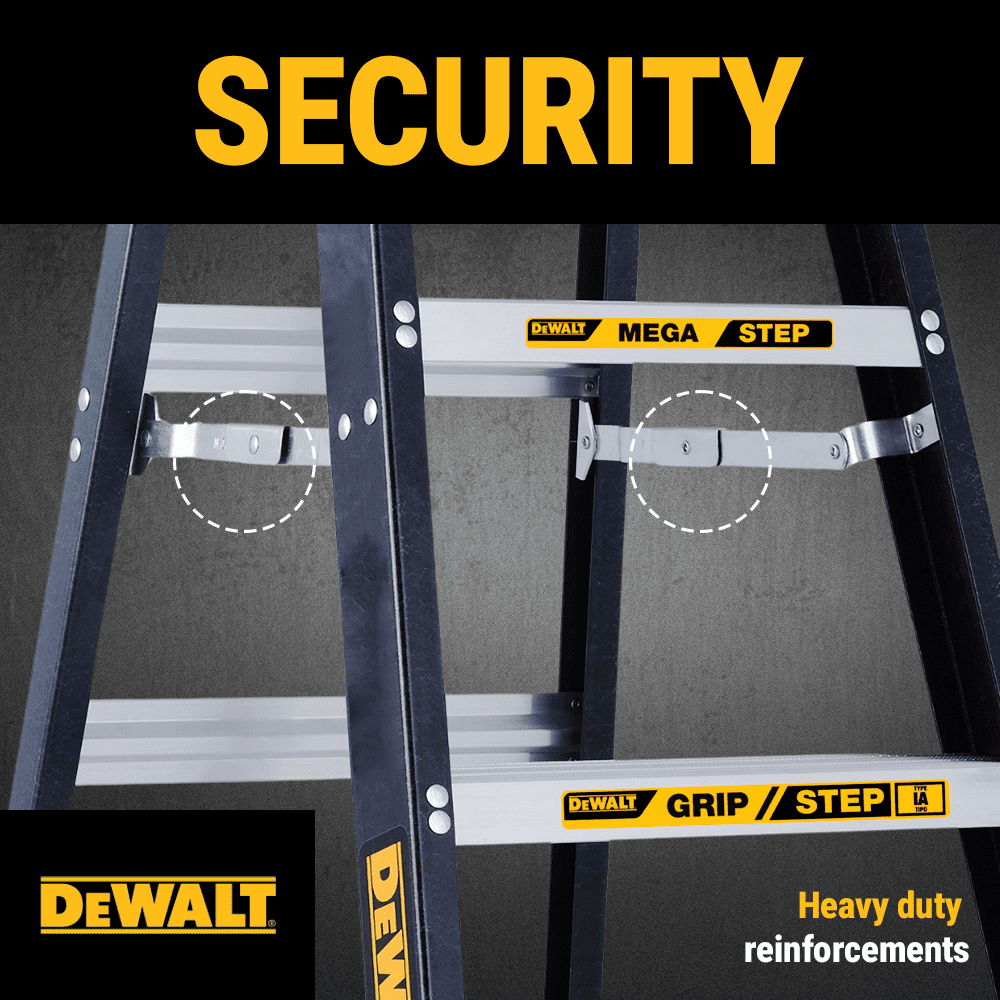 DeWalt 4-Foot Fiberglass Step Ladder, 300-Pound Load Capacity, Type IA, DXL3010-04