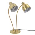 thumbnail image 3 of Commercial Food Warmer Lamp, Dual Head Gold Stainless Steel 500W with Bulbs, 3 of 11
