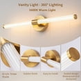 thumbnail image 4 of ADISUN Long Strip LED Wall Lamp, 20W Modern Wall Sconce Linear Gold Wall Light Neutral Light 4000k, 4 of 8