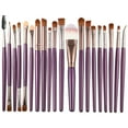 thumbnail image 1 of 1 juego de brochas de maquillaje de viaje, brocha para sombra de ojos, brocha para colorete corrector de contorno de base, fibra sintética, púrpura, 1 of 7