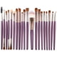 thumbnail image 1 of 1 juego de brochas de maquillaje de viaje, brocha para sombra de ojos, brocha para colorete corrector de contorno de base, fibra sintética, púrpura, 1 of 7