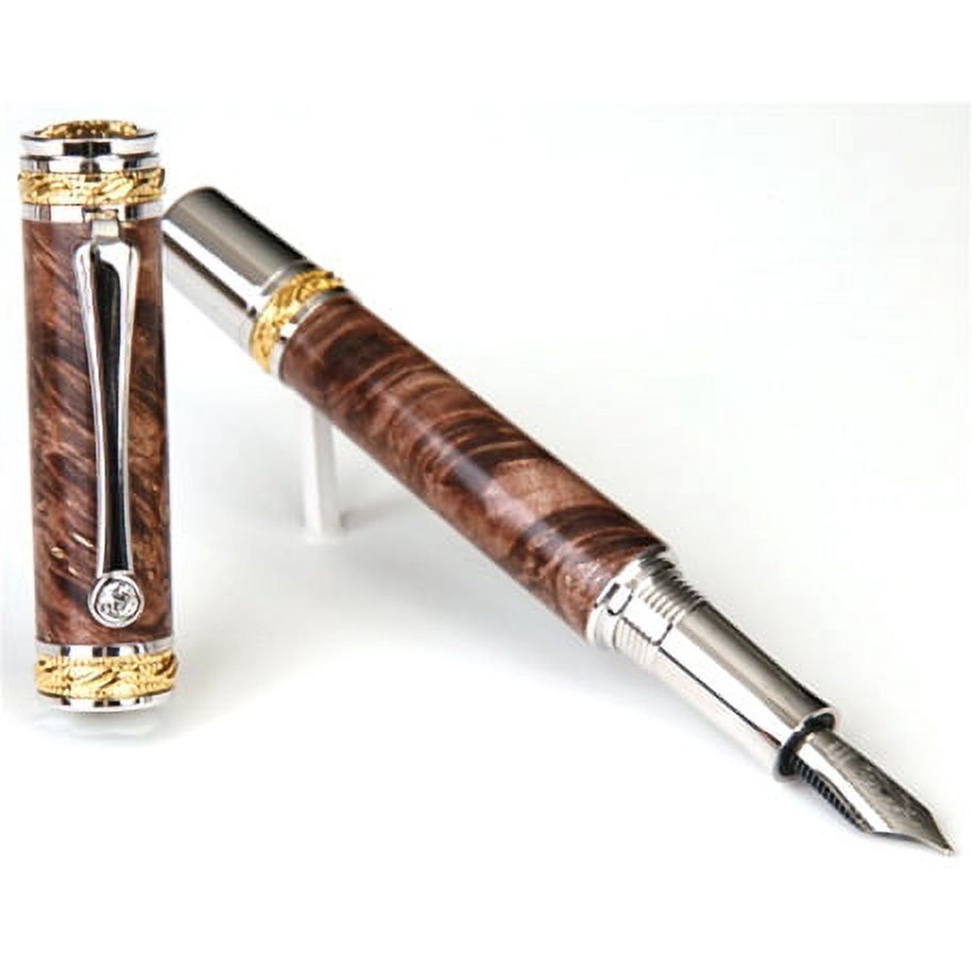 Majestic Fountain Pen - Brown Box Elder