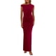 thumbnail image 1 of Vestido largo PRETTYGARDEN 2025 con un solo hombro para mujer, color rojo vino, 1 of 9