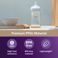 thumbnail image 4 of Philips Avent Ppsu Natural Baby Bottles - with Medium Flow Nipples (Flow 3), 9oz, 2-Pack, SCY943/12, 4 of 15