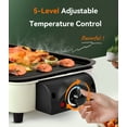 thumbnail image 6 of Casualife Electric Griddle, 2 in 1 Indoor Smokeless Grill with Removable Non Stick Plate, 1500W, 5 Temp Settings, 6 of 7