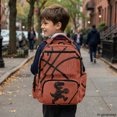 thumbnail image 6 of Chririnla Basketball Dinosaur Print Casual Bookbag with Pockets Water Resistant School Bag, Lightweight 17 pollici Toddler Bookbag for Travel Back to School Daily Use, 6 of 9