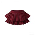 thumbnail image 5 of Yindaity Girls Pleated Mini Skirt High Waist Tennis School Uniform Skirts(Wine,1-2 Years), 5 of 5