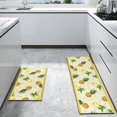 thumbnail image 2 of Pineapple Tropical Plant Kitchen Bathroom Rugs and Mats Set of 2s,Non Slip Cushioned Mat Runner Rug Doormat for Bathroom Kitchen,Sink,Laundry,Bathroom,Pineapple Home Decor,17x30+17x47inch, 2 of 7