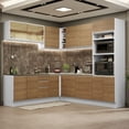 thumbnail image 1 of Cocina Integral de Esquina 459cm Glamy Madesa 01 Blanco/Marrón, 1 of 5