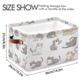 thumbnail image 3 of Cute Cat Characters Foldable Storage Basket,Canvas Fabric Foldable Storage Bins with Handles Open Home Storage Bins Boxes for Toy Book Shelf Closet Baskets, 3 of 8