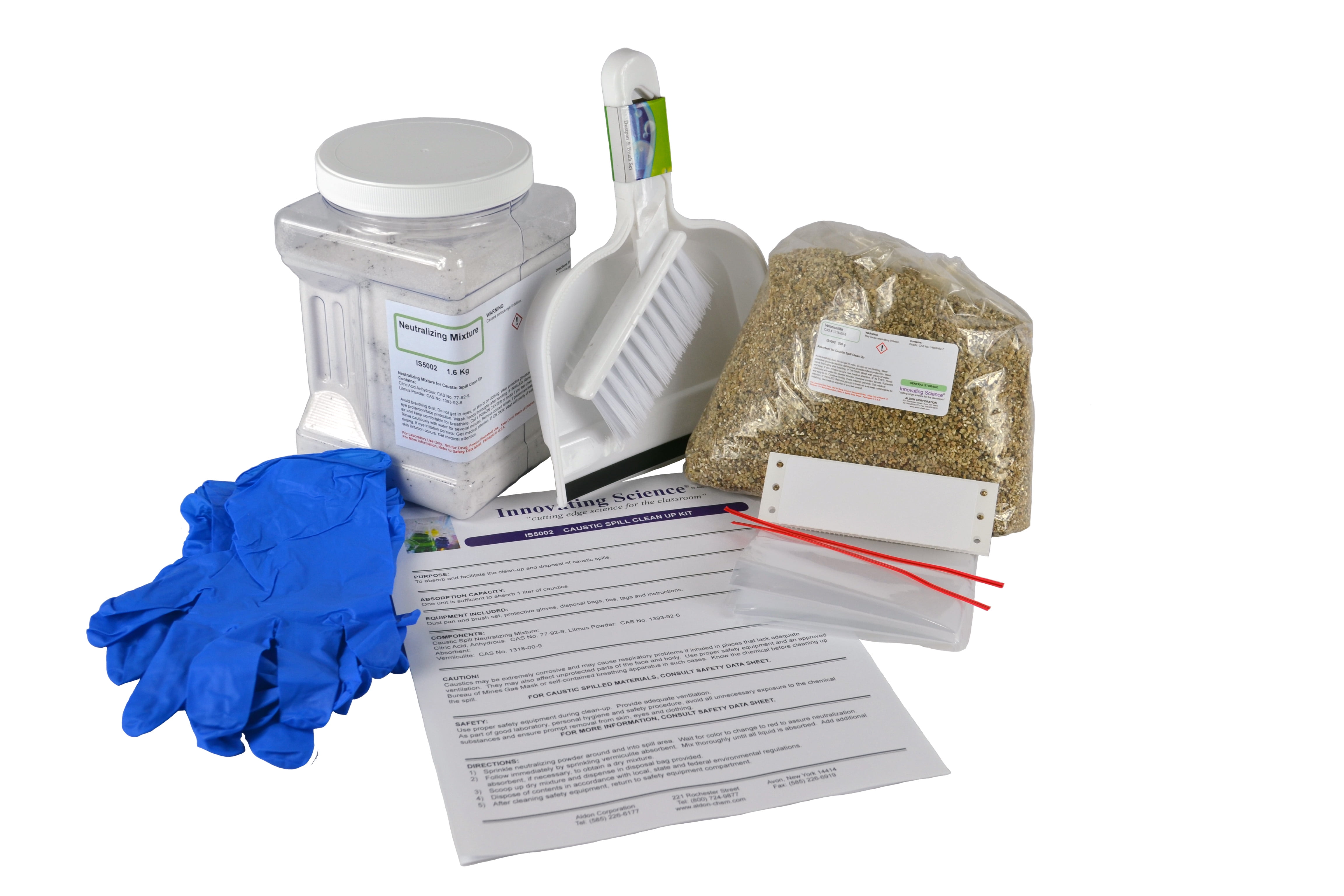 Caustic Spill Neutralization and Clean Up and Disposal Kit
