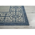 thumbnail image 4 of Nourison Garden Party Indoor/Outdoor Transitional Bordered Ivory Blue 7' x 10' Area Rug, (7' x 10'), 4 of 10