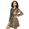 thumbnail image 3 of FORMRS Womens Long Sleeve Nightgowns Crew Neck Sleep Shirt Soft Pajamas Sizes S-3XL, Forest Mushroom, 3 of 8