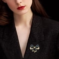 thumbnail image 2 of Rhinestone Bow Brooch Pin for Women Shiny CZ Crystal Pearl Dangling Ribbon Bow Knot Lapel Pins Wedding Party Dance Banquet Dress Suit Shirt Scraf Clip for Clothes Accessories Jewelry, 2 of 12