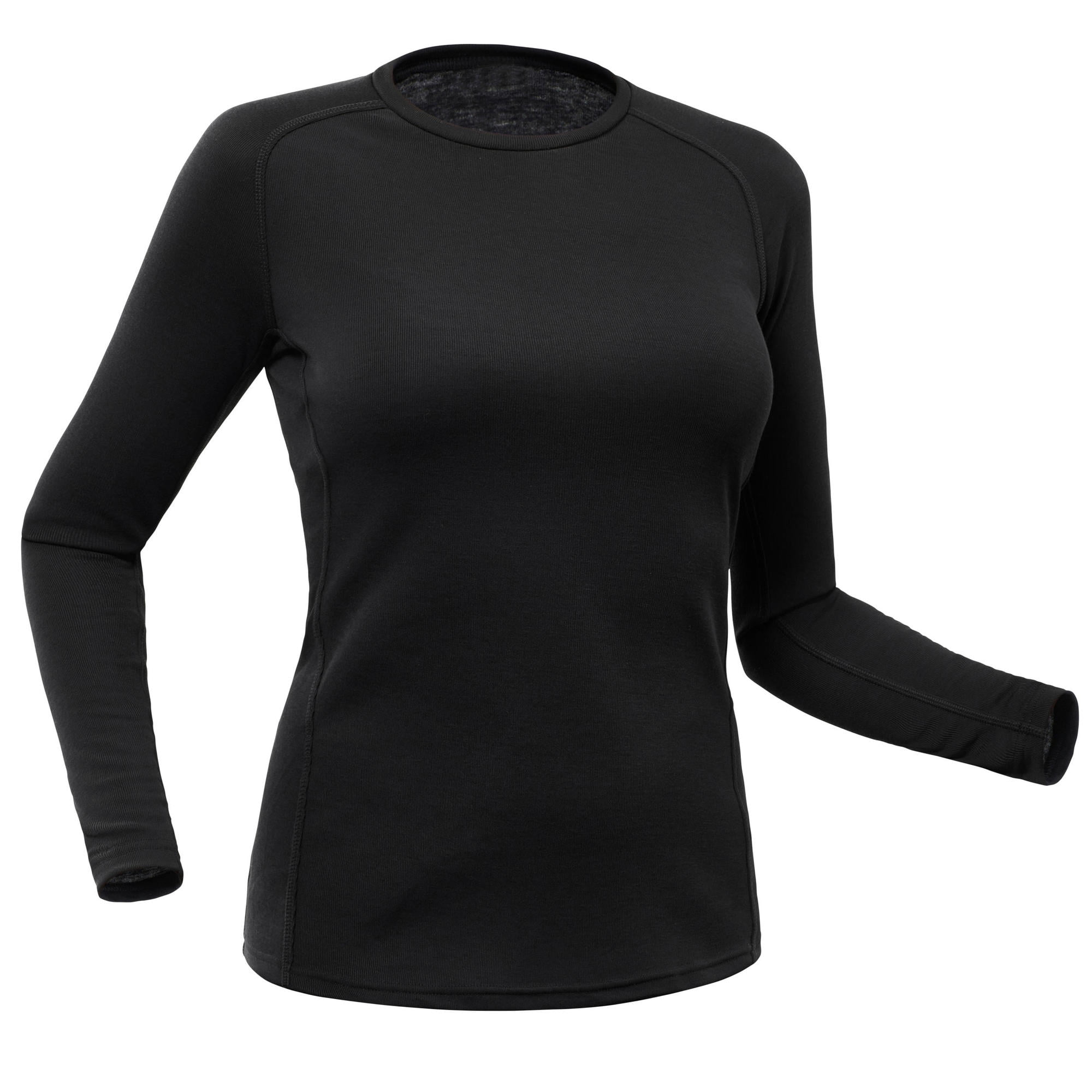 Mock Neck Women Thermal Underwear Shirts Tops Base Layer Activewear Long Sleeved 