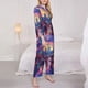 thumbnail image 3 of Fotbe Taxi Colorful Town Conjunto de Pijama de Manga Larga para Mujer con Estampado, Ropa de Dormir de 2 Piezas, Conjunto de Casa Suave y Cómodo con Bolsillos-X-Large, 3 of 7