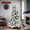 Green+White | 6ft, variant on Tcbosik 8 Foot Pre-Lit Flocked Artificial Christmas Tree with 470 Warm White LED Lights, Xmas Holiday Tree with 1242 Branch Tips & Plastic Stand for Home Office Party, Green+White