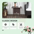 thumbnail image 3 of Brown 20" Outdoor Wicker Coffee Table - Patio Side Table with PE Rattan & Metal Frame for Garden, Balcony & Entryway - 19.7" x 19.7", 3 of 7