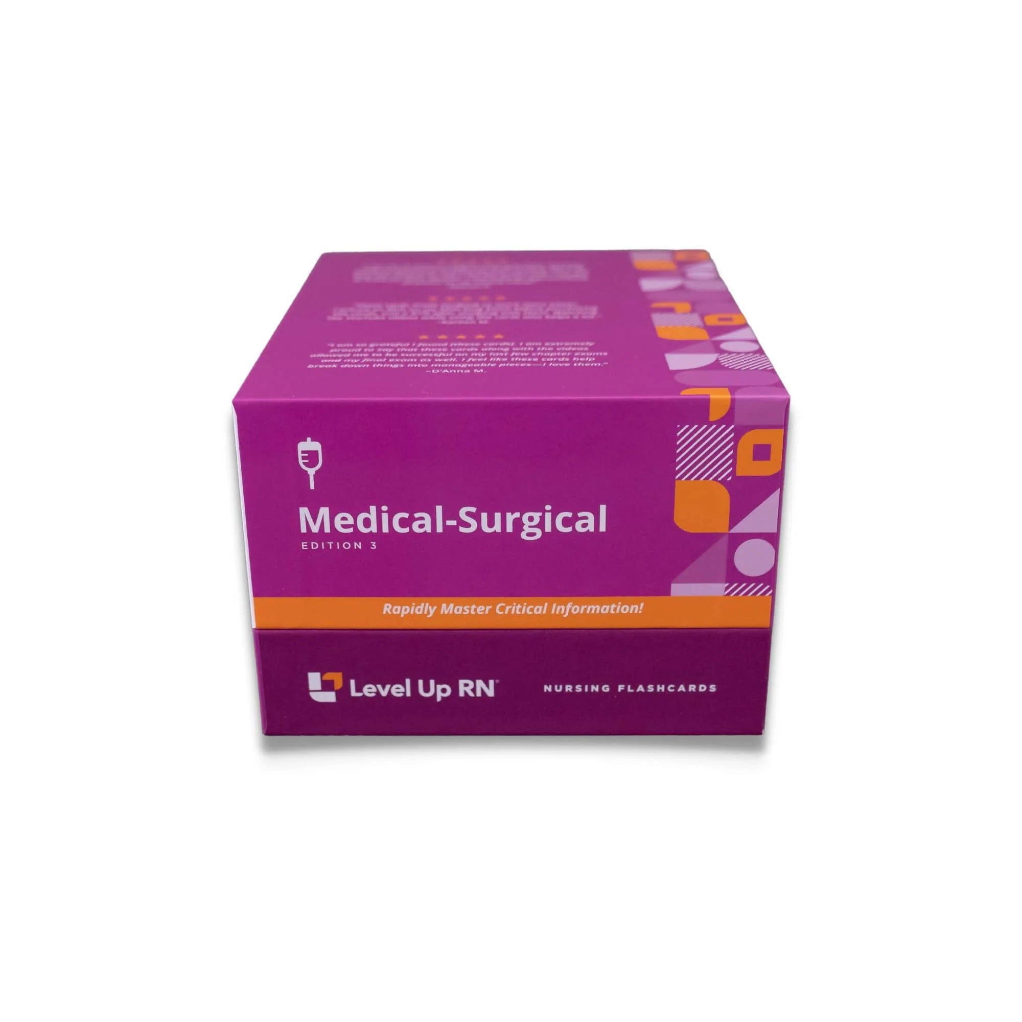 LevelUP RN Med-Surg Review LPN RN Flash Cards – Only Essential Info for Nursing School (409 Cards)