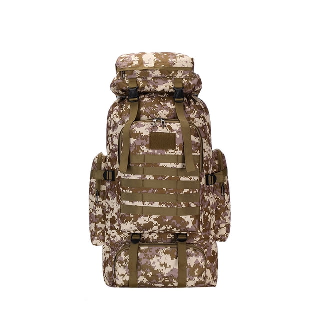 Mochilas al aire libre Capacidad grande Impermeable Senderismo Camping Camping Mochilas Pesca Caza Escalada Botella de agua Bolsa para adultos Desierto Camuflaje Yuarrent OD003511-04