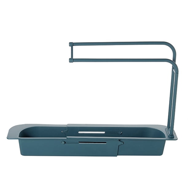 Soporte telescópico para fregadero - Soporte de esponja de drenaje de almacenamiento expandible (azul oscuro) Ehuebsd Libre de BPA