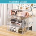 thumbnail image 6 of 4 Pack Large Stackable Storage Drawers,Easily Assemble Clear Acrylic Bathroom Closet Undersink Organizers,Plastic Storage Bins for Cabinet,Kitchen Pantry,Medicine Organization, 6 of 6