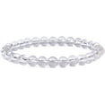 thumbnail image 1 of Natural Clear Quartz Gemstone 6mm Round Beads Stretch Bracelet 6.5", 1 of 3