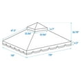 thumbnail image 5 of 10x10 Ft Outdoor Patio Gazebo Replacement Canopy,Double Tiered Gazebo Tent Roof Top Cover for Outdoor Garden Patio,Beige, 5 of 5