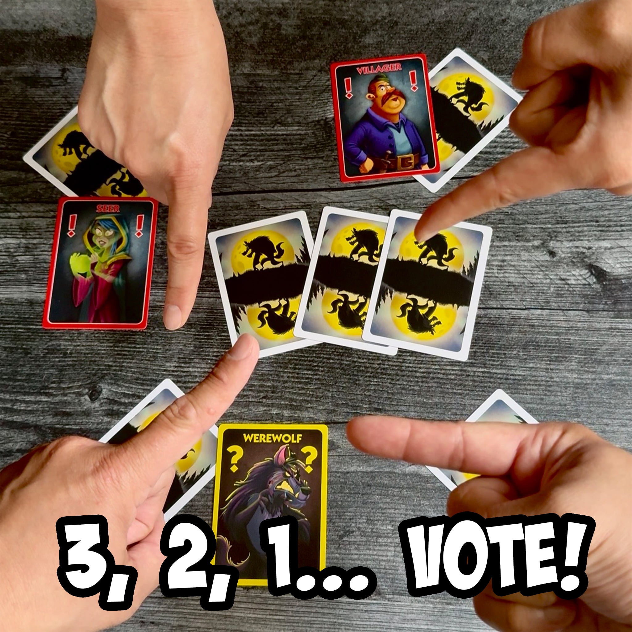 One Night Ultimate Werewolf Extreme Classic Werewolf Deduction Party Game, Free 11-Role Expansion, Portable Party Game for 3–10 Players, Ages 8+ (Walmart Exclusive)