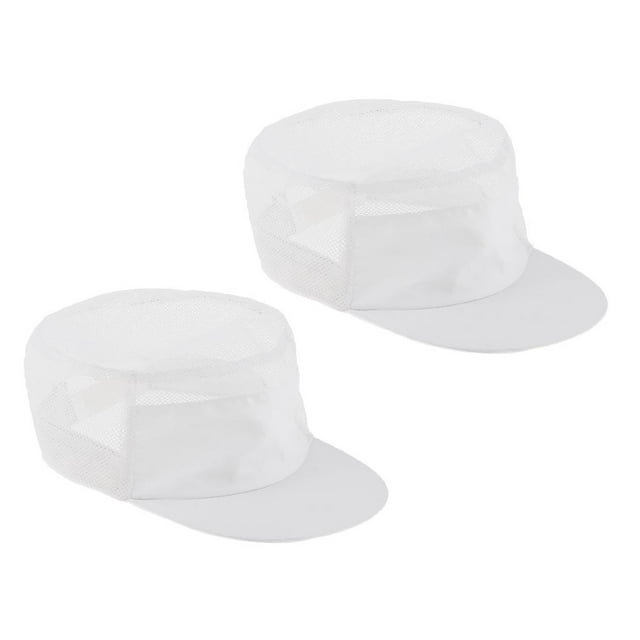 2 Unids Gorro de Malla Transpirable Ajustable Sombrero de Cocinero Casquillo de Panadero Cubierta