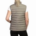 thumbnail image 2 of Sofra Women's Lightweight Quilted Puffer Vest S, Taupe, 2 of 2