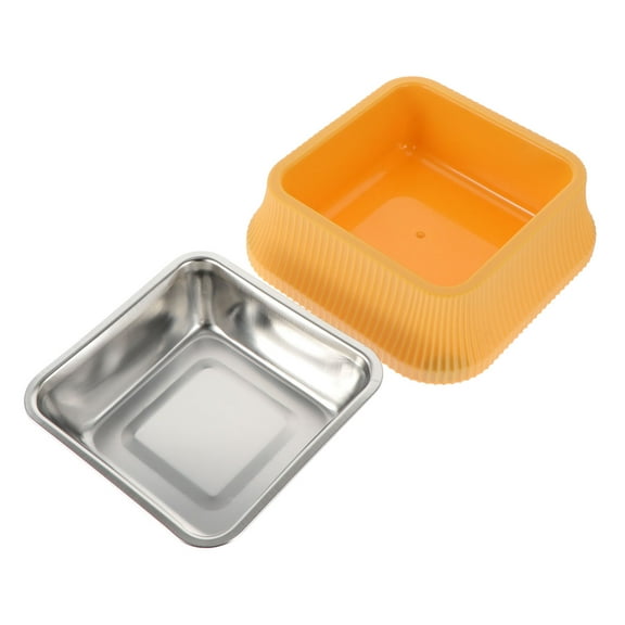 IBASETOY Yellow Anti Spill Dog Bowl Large Capacity Pet Feeder with Non Slip Design