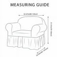 thumbnail image 6 of Subrtex Seersucker 1 Piece Armchair Slipcover with Ruffle Skirt(Armchair, Chocolate), 6 of 8