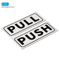 thumbnail image 3 of Unique Bargains Push Pull Door Sign 2'x5' Adhesive Horizontal Pull Push Sticker White 4 Set, 3 of 6