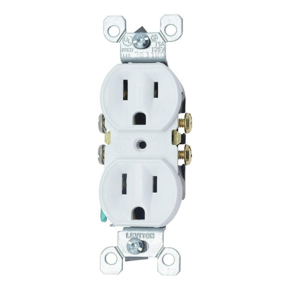 Pack De 2 Contacto Dúplex Leviton 15A Blanco 125V