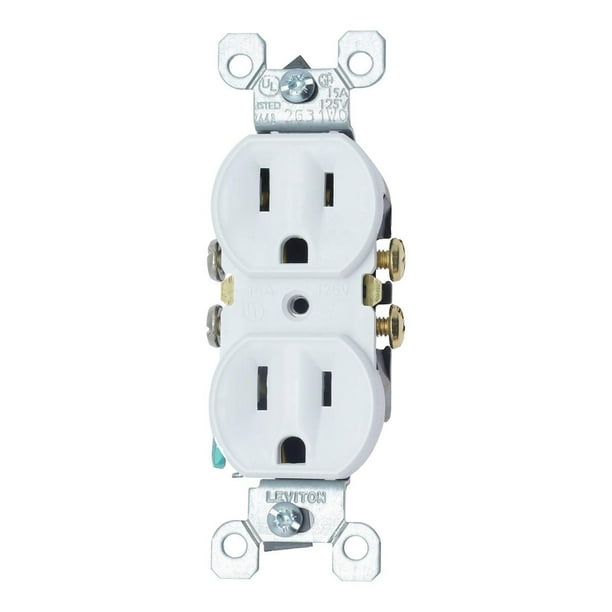 Pack De 2 Contacto Dúplex Leviton 15A Blanco 125V