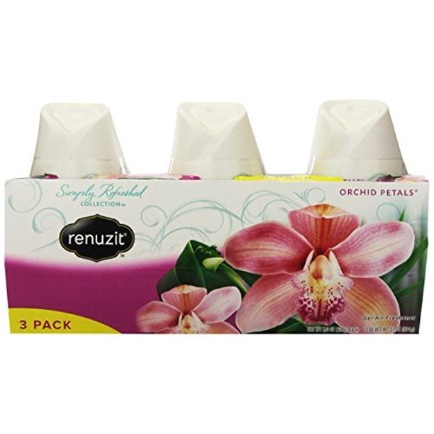Renuzit Adjustables Air Freshener, Orchid Petals, 3 Count