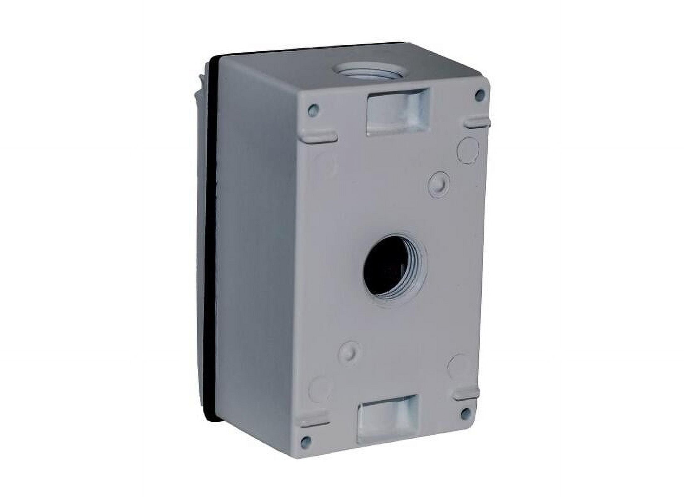 Sigma Electric 16449 Weatherproof Rectangular GFCI Outlet Kit, Gray