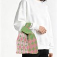 thumbnail image 2 of Unique Bargains 1 Pc Knitted Wrist Bag Star Gift Bag Pink, 2 of 4