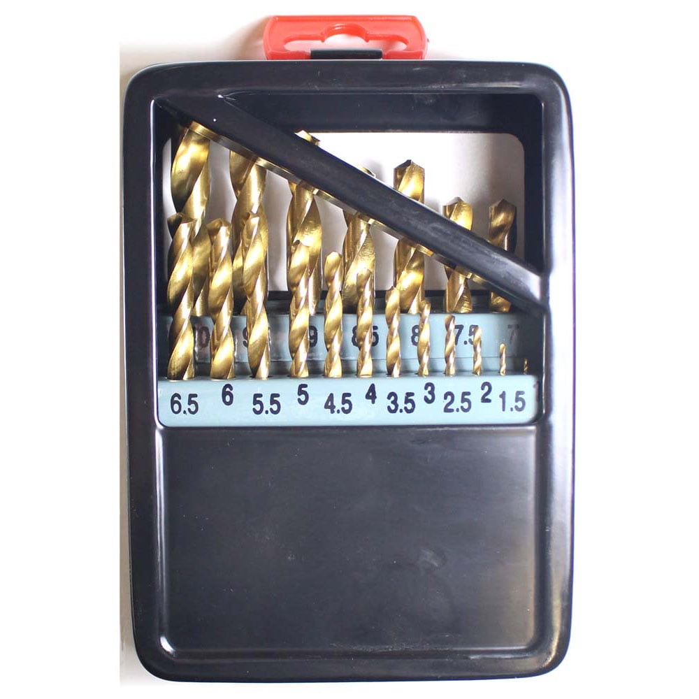 QUIX 19 Piece Titanium Drill Bit Set | 1mm - 10mm Range | Sharp & Durable | Secure Metal Storage Case | Precision Drilling & Comprehensive Sizes