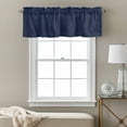 thumbnail image 3 of Solid Dark Blue Kitchen Curtain Valances for Windows Farmhouse Short Curtains, Minimalism Abstract Denim Texture Rod Pocket Valance Curtain for Bedroom Cafe Living Room 60"x18", 3 of 8