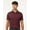 Maroon Melange, variant on AllPro 4HM00 Performance Mélange Polo-Black Melange-S