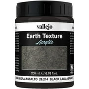 Vallejo Paints: Black Lava Texture Acrylic, 6.79 oz (200ml)